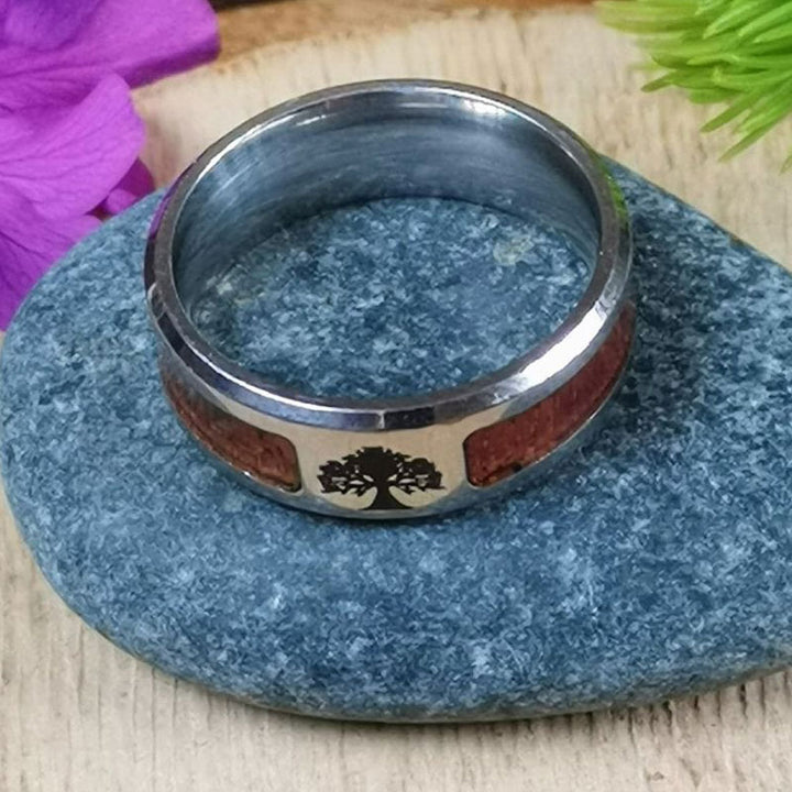 Anello Yggdrasil - acciaio inossidabile
