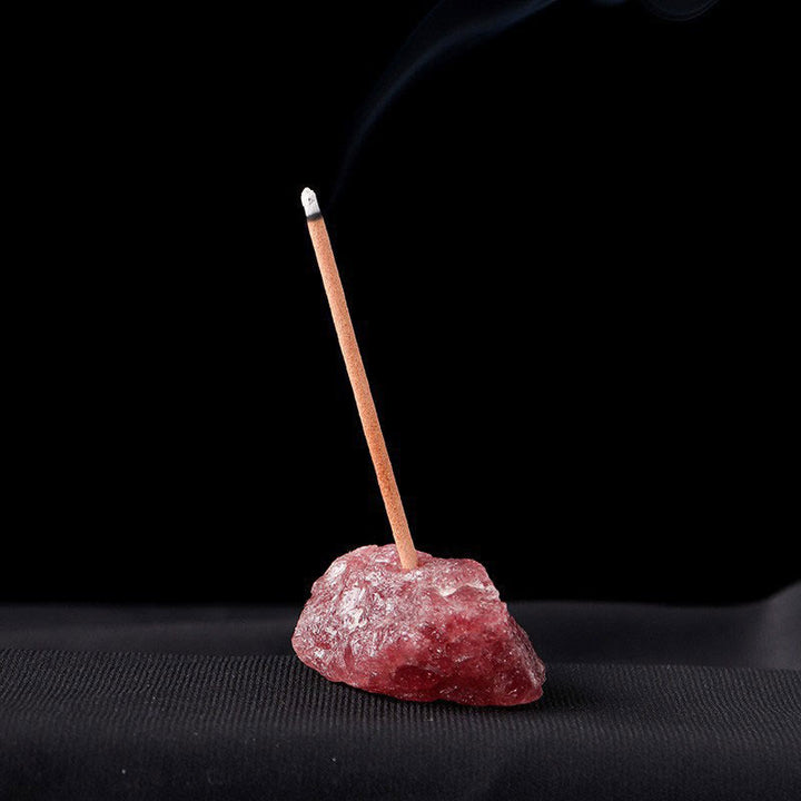 Olivenorma Crystal Raw Stone Porta incenso per bastoncini Decorazione con pietre preziose