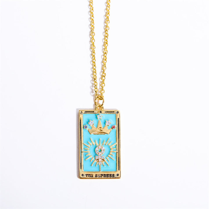 Collana Olivenorma Zircone Oro Placcato Tarocchi Olio Goccia
