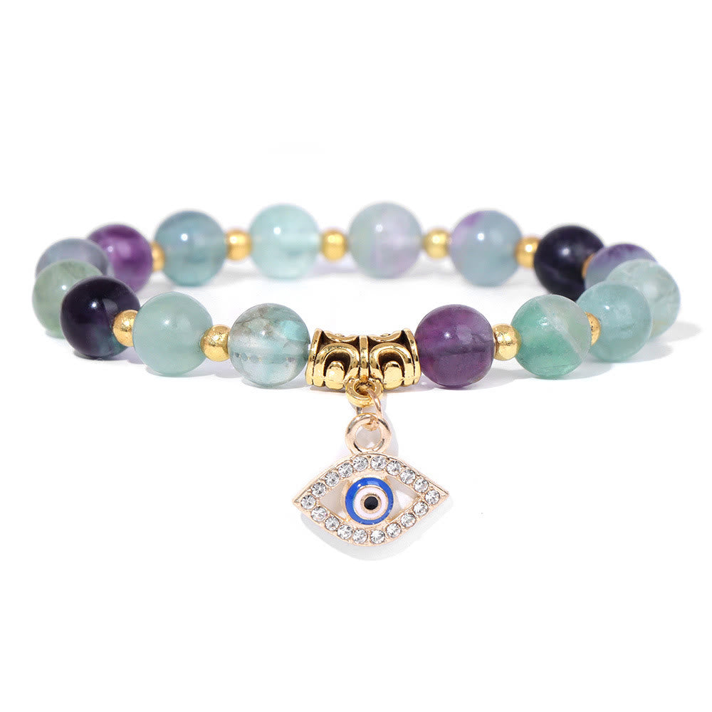 Bracciale con ciondolo malocchio in pietra naturale Olivenorma