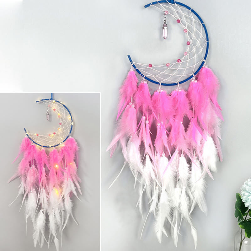 Olivenorma Luna con ciondolo topazio blu acchiappasogni 