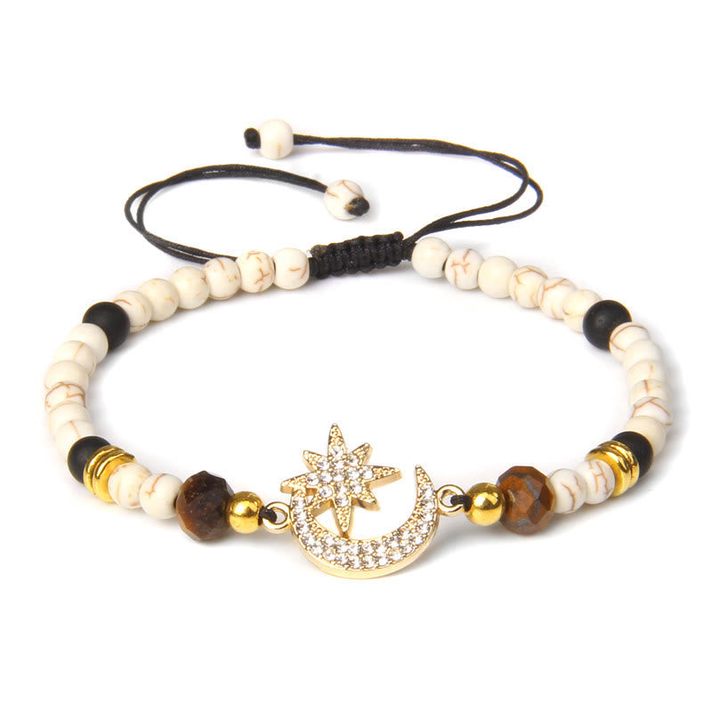 Olivenorma "Moon And Starlight" Bracciale con pietre preziose Luna e Stella 