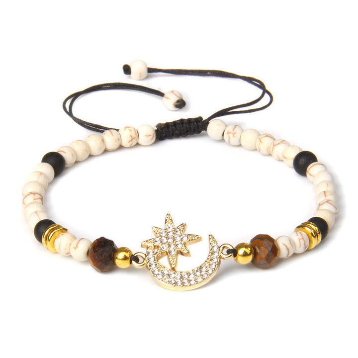 Olivenorma "Moon And Starlight" Bracciale con pietre preziose Luna e Stella 