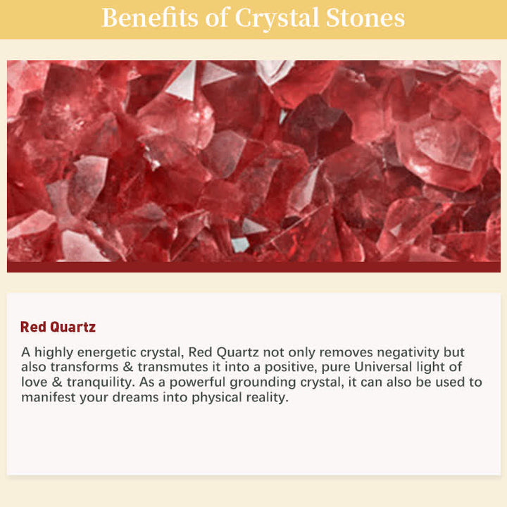 Anello di guarigione in quarzo rosso con perla