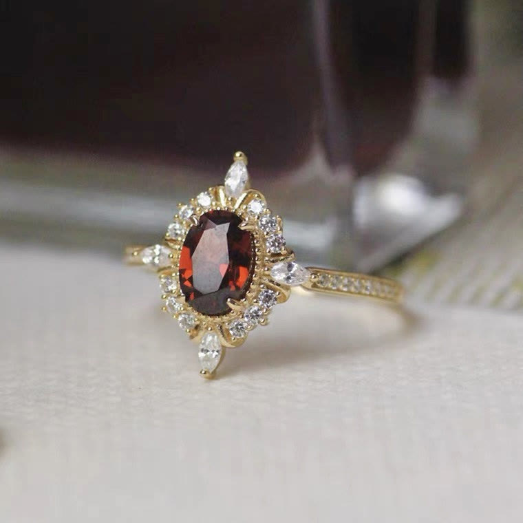 Anello Atmosfera "Miss Rose" in rubino vintage Olivenorma 