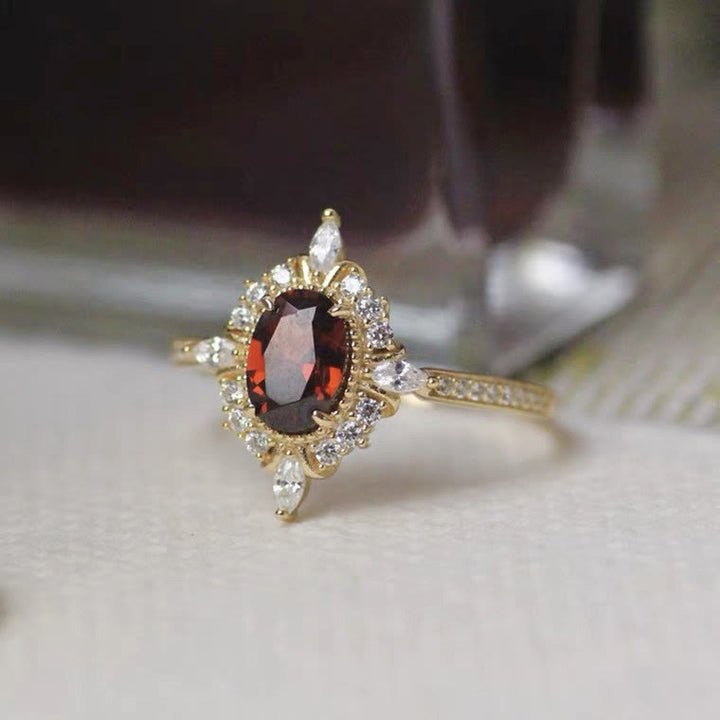 Anello Atmosfera "Miss Rose" in rubino vintage Olivenorma 