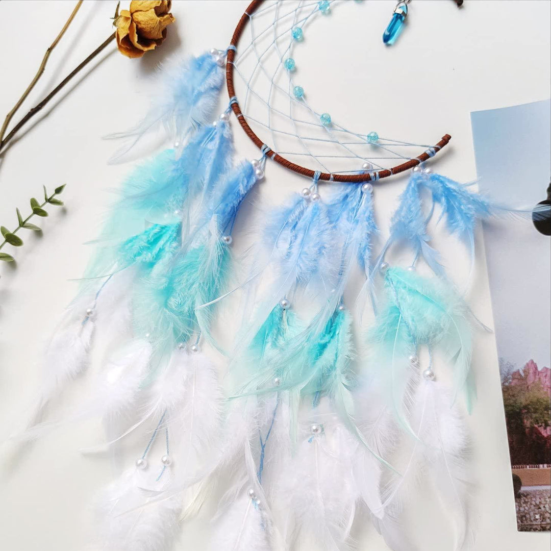 Olivenorma Luna con ciondolo topazio blu acchiappasogni 