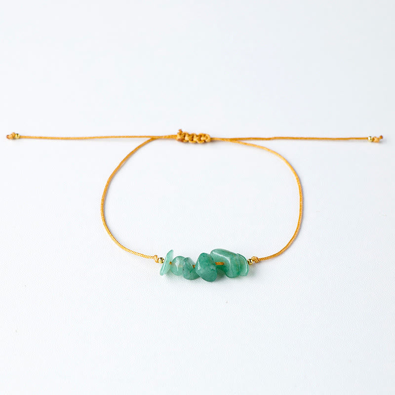Bracciale intrecciato con pietre preziose irregolari "Nature's Healing Wishes" Olivenorma