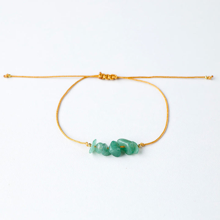 Bracciale intrecciato con pietre preziose irregolari "Nature's Healing Wishes" Olivenorma