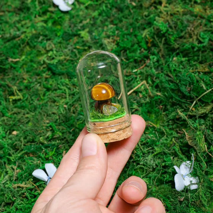 Olivenorma Copertura in vetro Decorazione a fungo in cristallo naturale