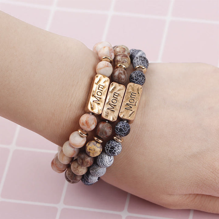 Bracciale con incisione Olivenorma Natural Gemstone Mom Patience
