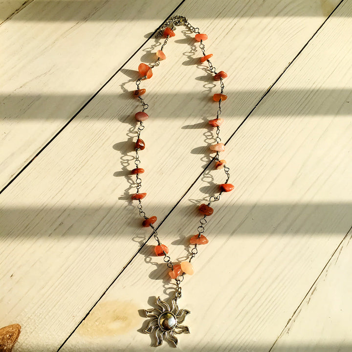 Collana di perline grezze colore cristallo Olivenorma