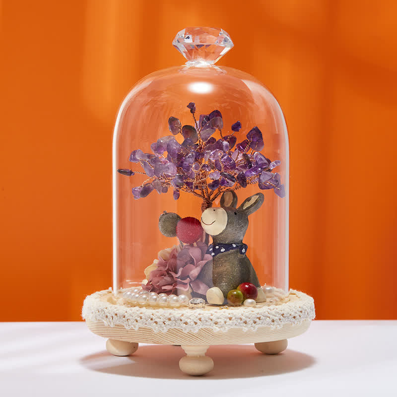 Copertura in vetro di cristallo naturale Olivenorma Decorazione per albero Feng Shui