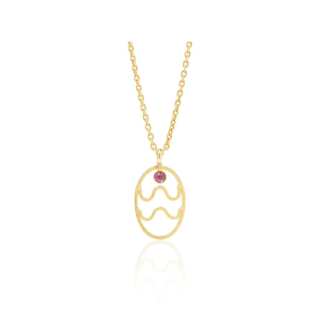 Collana con rune zodiacali cave Olivenorma Birthstone