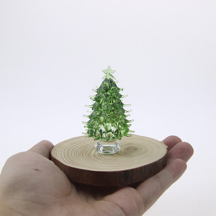 Decorazione per la casa con pietre preziose e albero di Natale in cristallo Olivenorma 