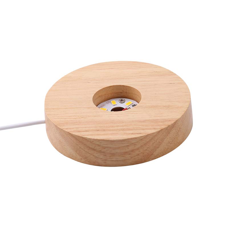 Olivenorma USB Pyramid Light Base Portalampada in legno 