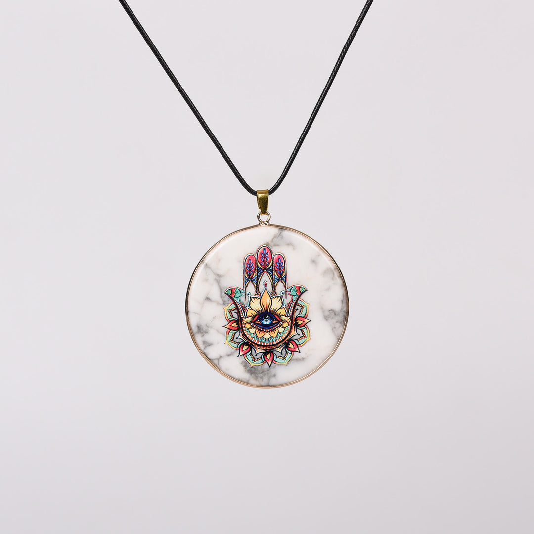 Collana Olivenorma Crystal Hamsa Chakra Albero della vita 
