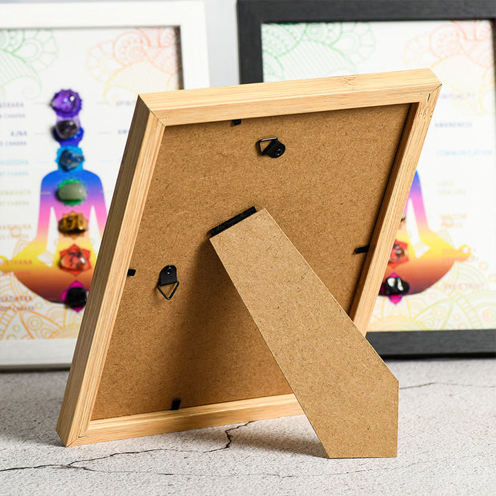 Olivenorma Chakra Pietra grezza Cristallo Cornice per Foto Decorazione da Tavolo 