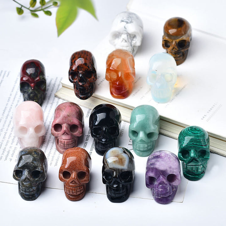 Olivenorma Crystal Inciso Teschio Artigianato Decorazione Pietre Preziose