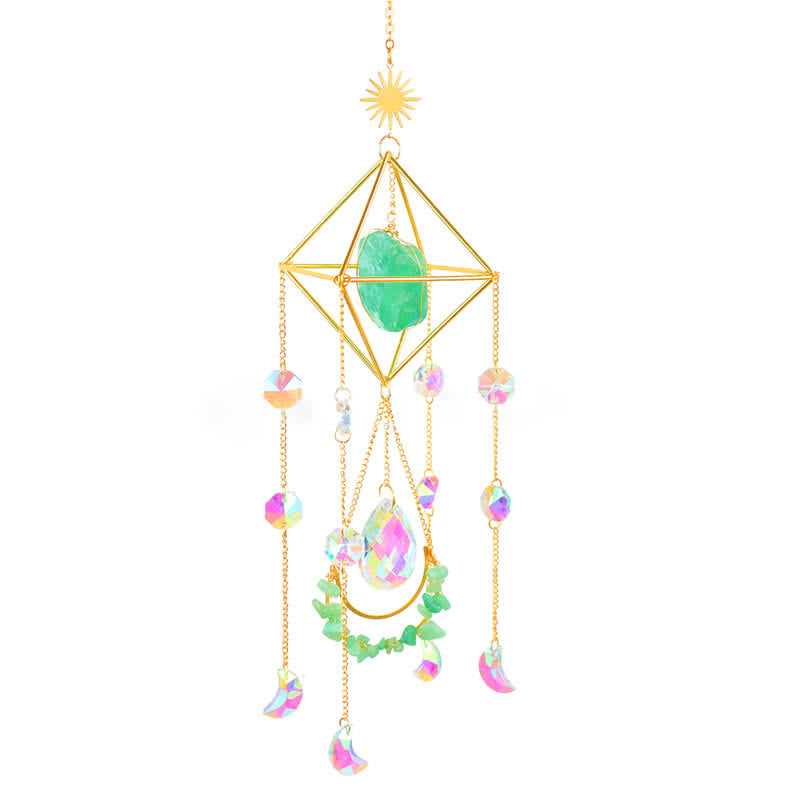 Ornamento di pietra preziosa acchiappasole in cristallo Rainbow Maker Olivenorma 
