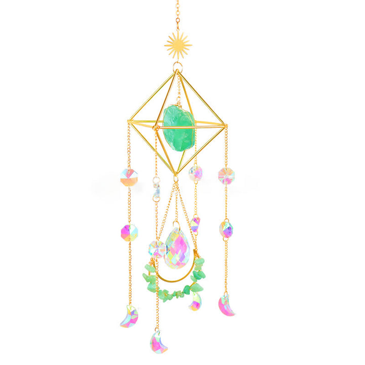 Ornamento di pietra preziosa acchiappasole in cristallo Rainbow Maker Olivenorma 