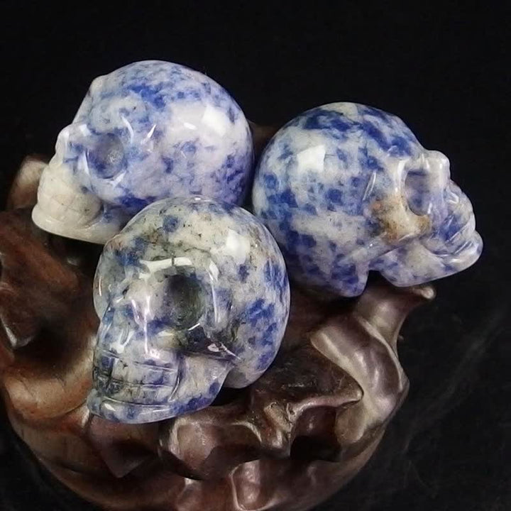Decorazione teschio in cristallo sodalite Olivenorma