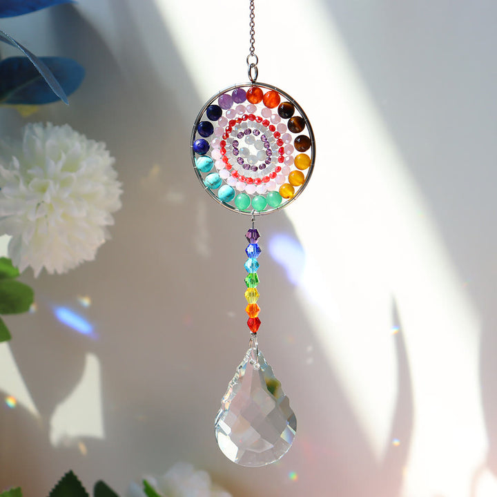Olivenorma Crystal Suncatchers Campanello a vento Chakra fatto a mano 