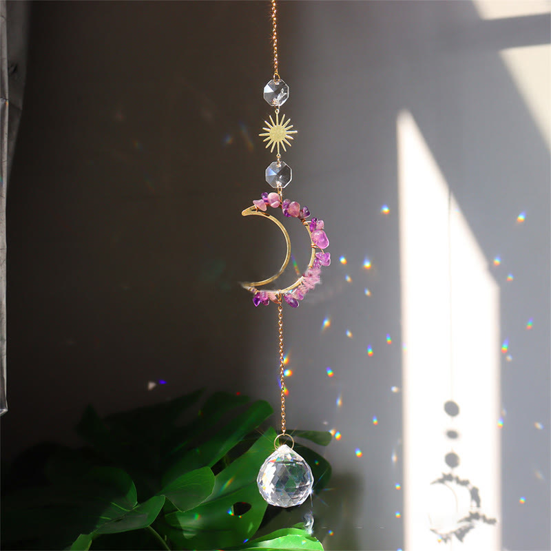 Olivenorma Moon Suncatcher - Campanello a vento da parete