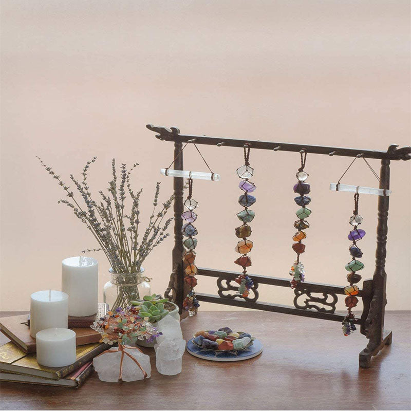 Olivenorma La pietra di guarigione dei 7 chakra Reiki Meditazione Decorazione nappa