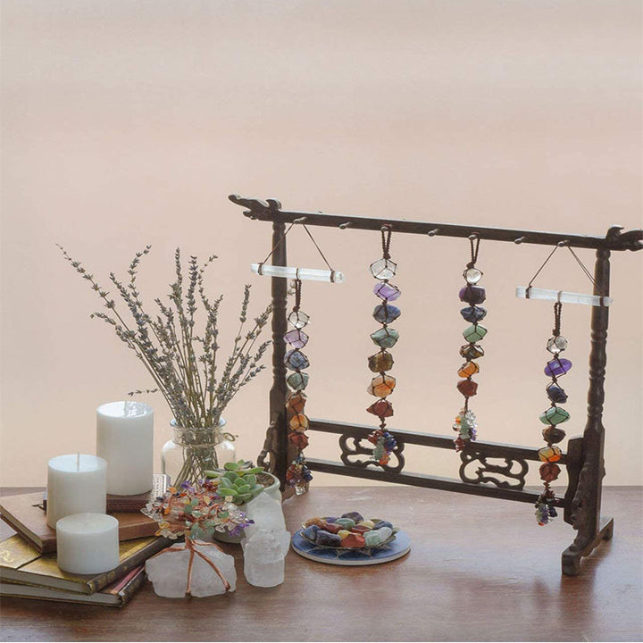 Olivenorma La pietra di guarigione dei 7 chakra Reiki Meditazione Decorazione nappa