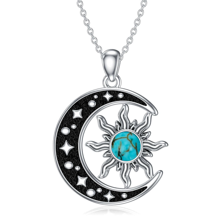 Collana con ciondolo sole luna turchese Olivenorma