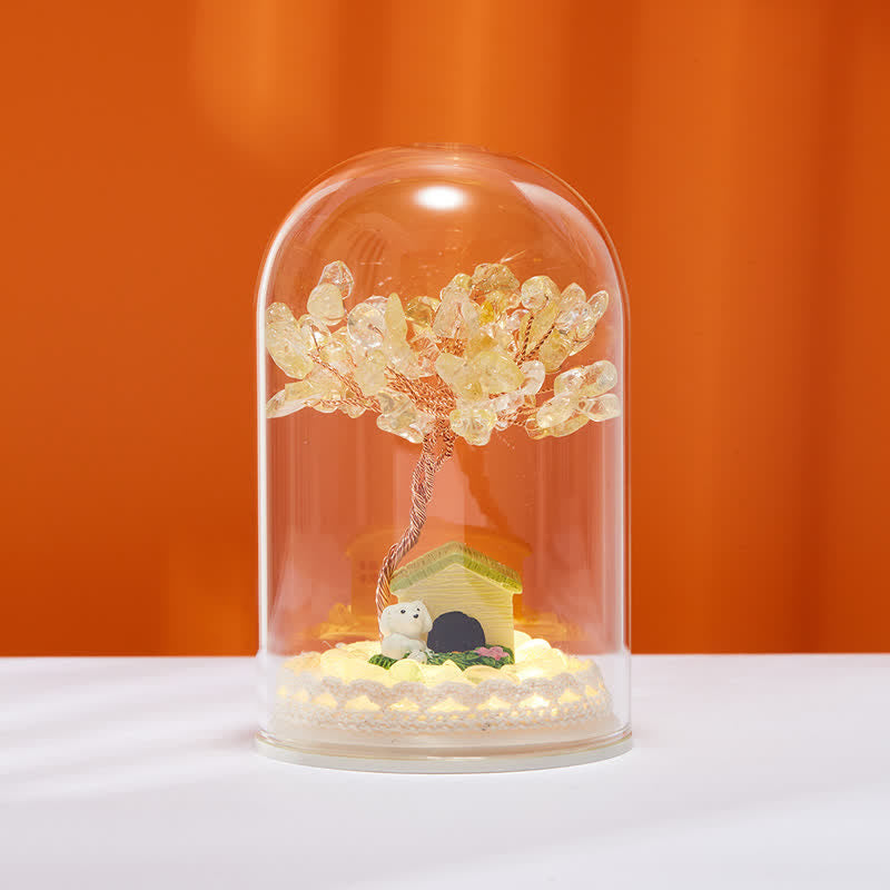 Copertura in vetro di cristallo naturale Olivenorma Decorazione per albero Feng Shui