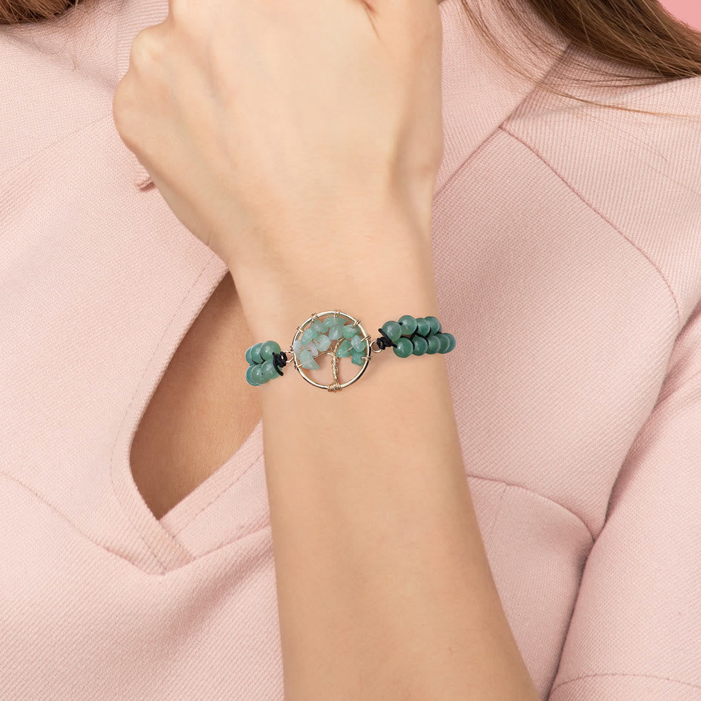 Olivenorma Albero Bracciale della vita intrecciato doppio da 6 mm