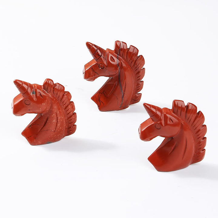 Olivenorma 2 pollici cristallo naturale unicorno figurina decorazione pietra preziosa 