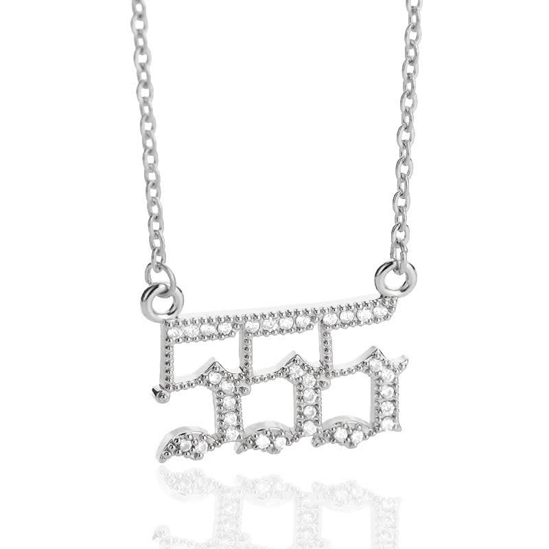 Collana con numero angelico in zircone Olivenorma