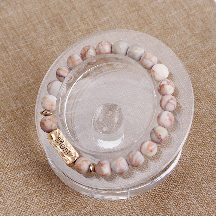 Bracciale con incisione Olivenorma Natural Gemstone Mom Patience