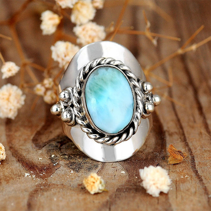 Olivenorma L'anello Larimar Boho per le donne