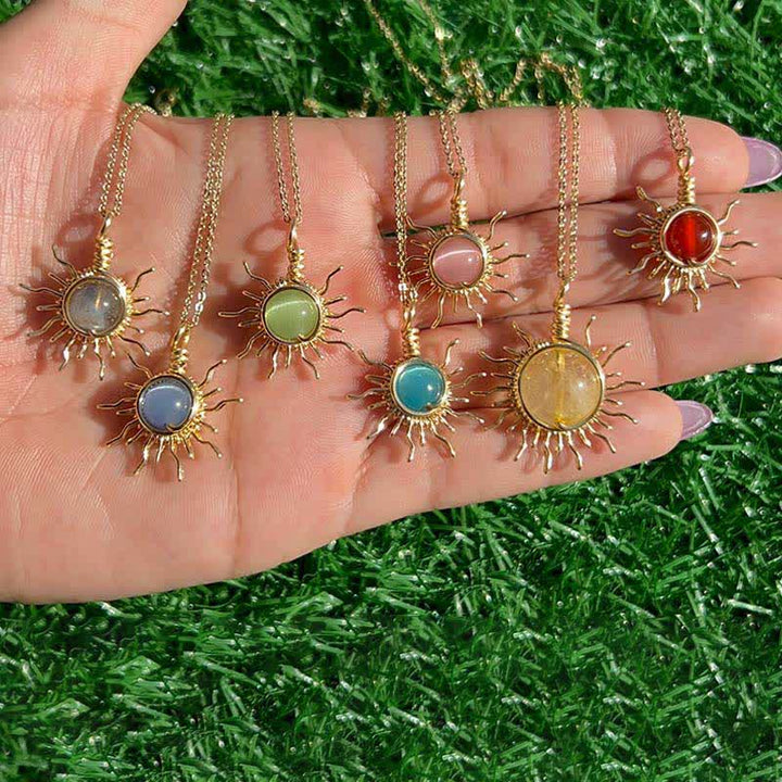 Olivenorma "Cattura i raggi del sole" - Collana sole avvolta in filo metallico