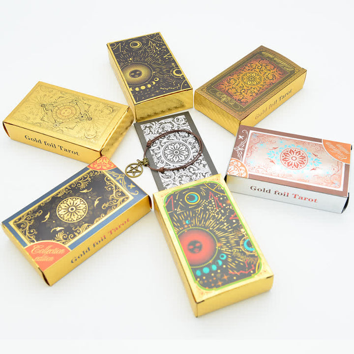 Olivenorma Carta dei Tarocchi in Lamina d'Oro Delicata