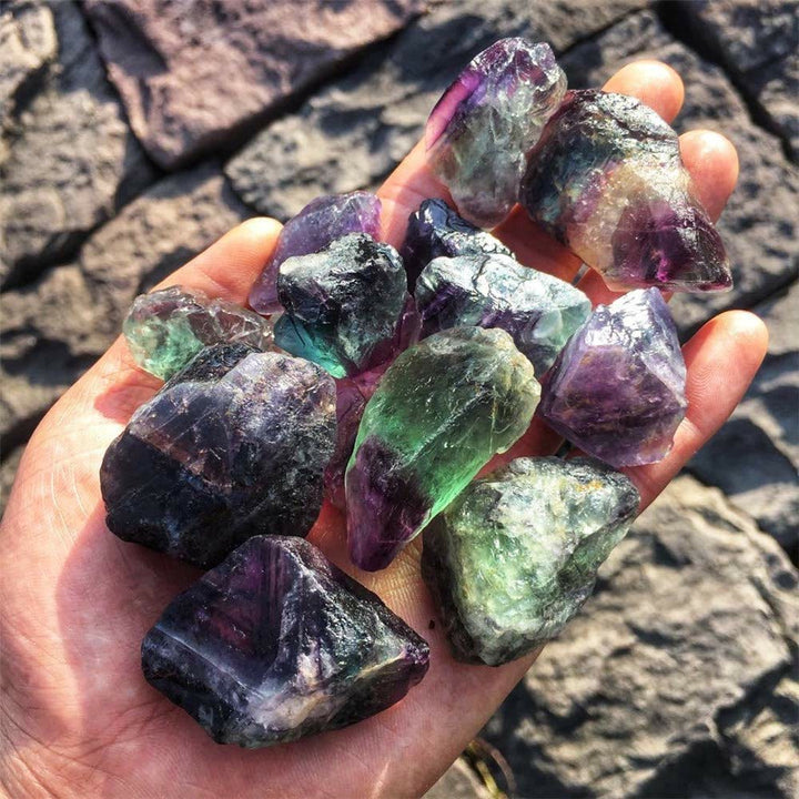 Olivenorma Crystal Rainbow Fluorite Pietra naturale