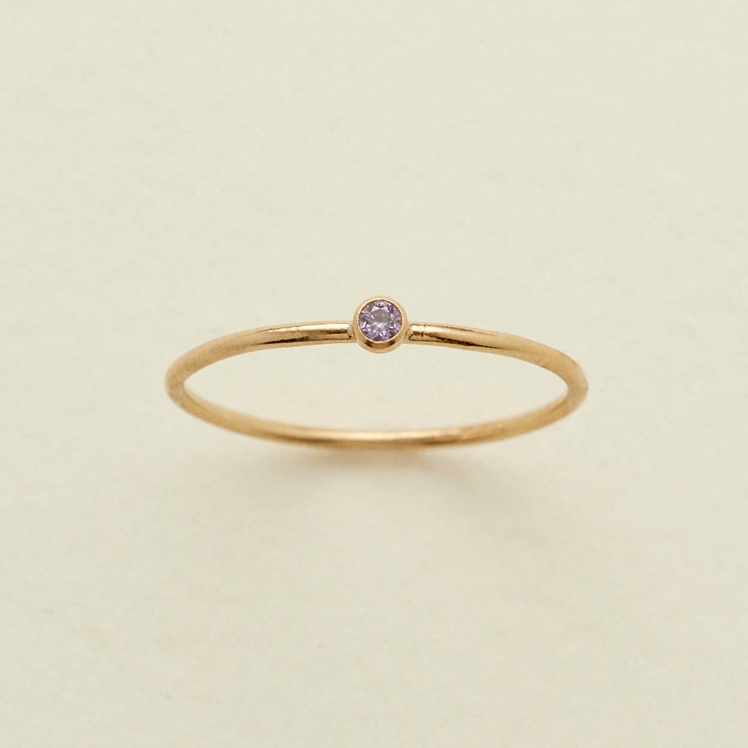 Olivenorma Birthstone Anello sottile per la nascita di 12 mesi