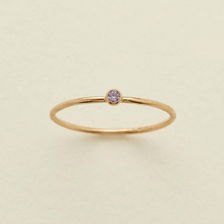 Olivenorma Birthstone Anello sottile per la nascita di 12 mesi