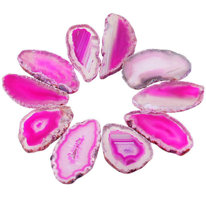 Decorazione in pietra preziosa di agata naturale affettata Olivenorma - Agata rosa - image 5