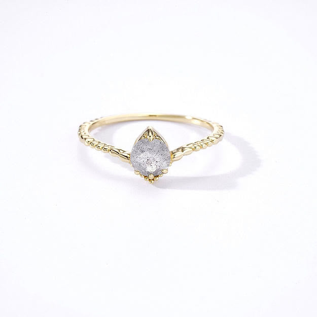 Anello in argento 925 con labradorite naturale Olivenorma 