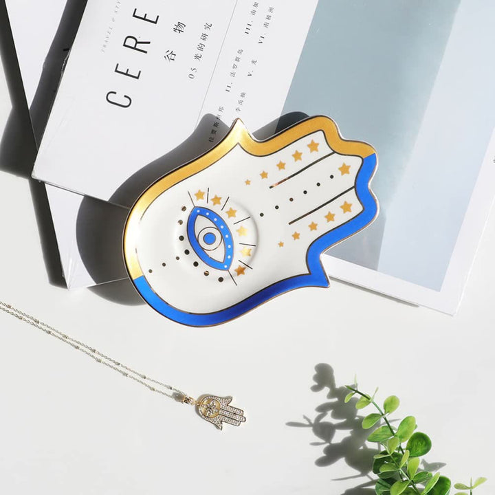 Olivenorma Portapiatto ad anello Sottobicchiere Hamsa Evil Eye 