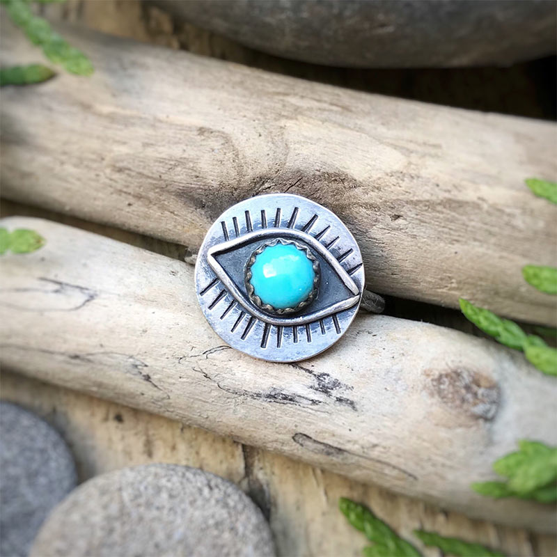 Anello di protezione dal malocchio in crisoprasio
