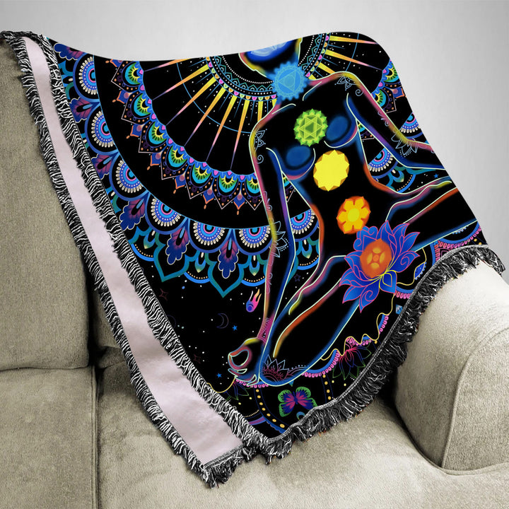 Olivenorma Meditazione Chakra Modello Pizzo Nappa Arazzo