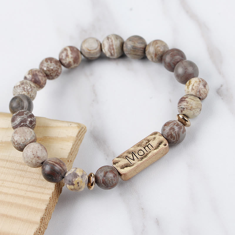 Bracciale con incisione Olivenorma Natural Gemstone Mom Patience