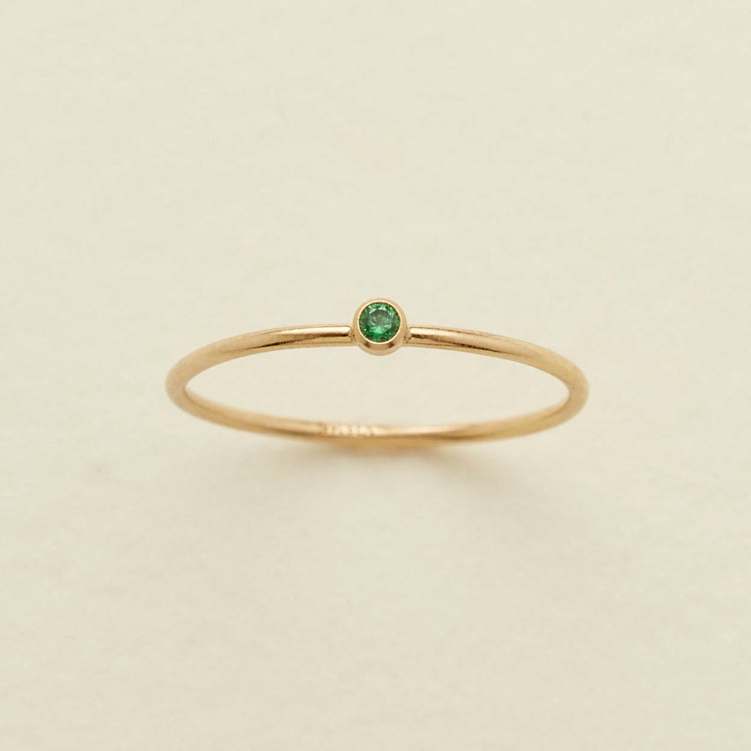 Olivenorma Birthstone Anello sottile per la nascita di 12 mesi