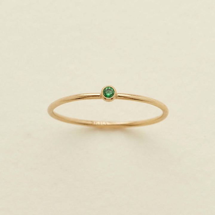 Olivenorma Birthstone Anello sottile per la nascita di 12 mesi